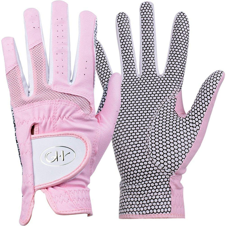 Women's Leather Golf Gloves, One Pair, Both Hands (4 colors)