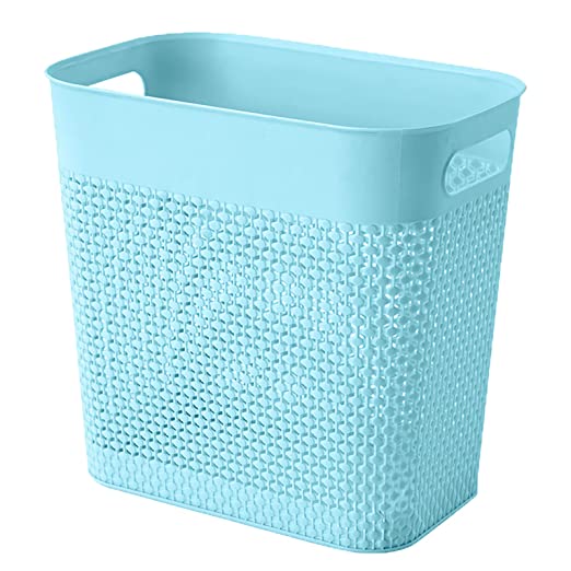 Small Bathroom, Kitchen or Office Plastic Trash Can Wastebasket  (4 colors)