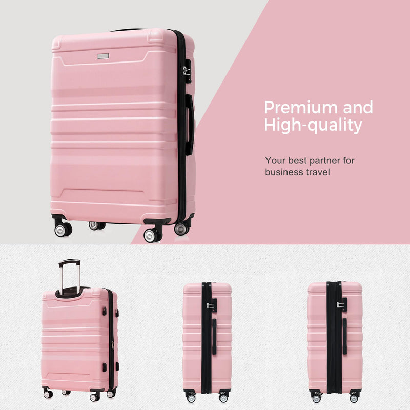 3-Pc Hard Shell Suitcase Luggage Set w/Spinner Wheels, Lightweight, TSA Combination Locks  (3 colors)