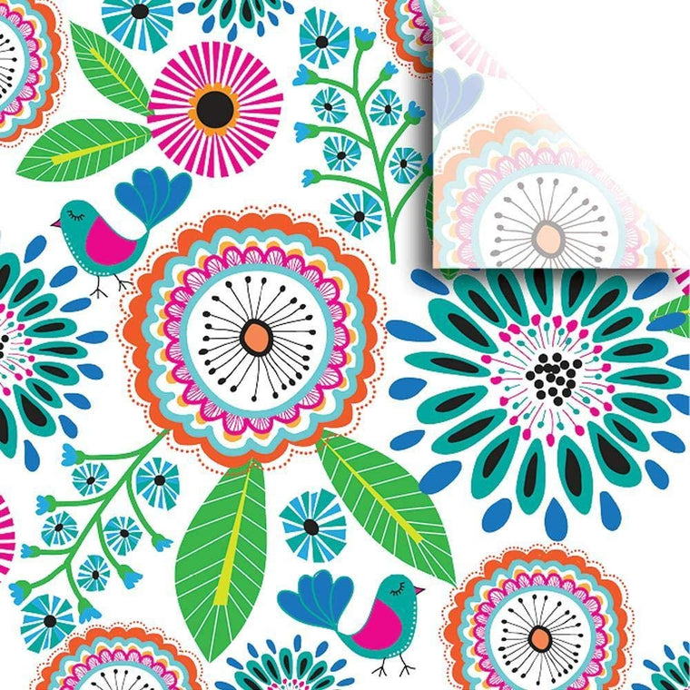 Pretty Petunias Printed Tissue Wrapping Paper, 48 Sheets (15 x 20 inches)