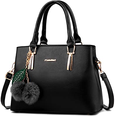 Women's Leather Handbag Tote Shoulder Bag Crossbody Purse (9 colors), Ivory