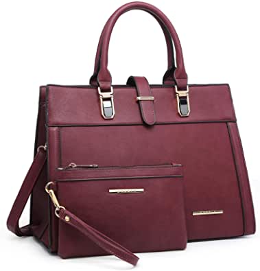 Women's Shoulder or Handle Handbag Tote Purse w/Matching Wristlet Clutch Wallet  (9 colors)