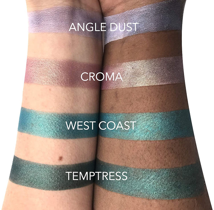 Silky-Smooth and Highly Pigmented Long Lasting Mineral Powder Eyeshadow, 4-Color Mermaid Palette