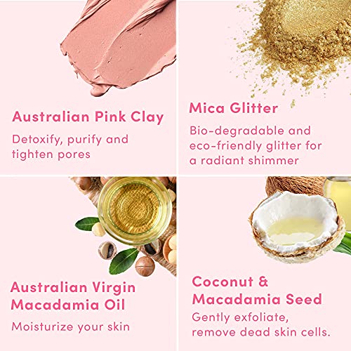 Australian Pink Clay Smoothing Body Sand Organic Exfoliating Body Scrub - Pink and Caboodle