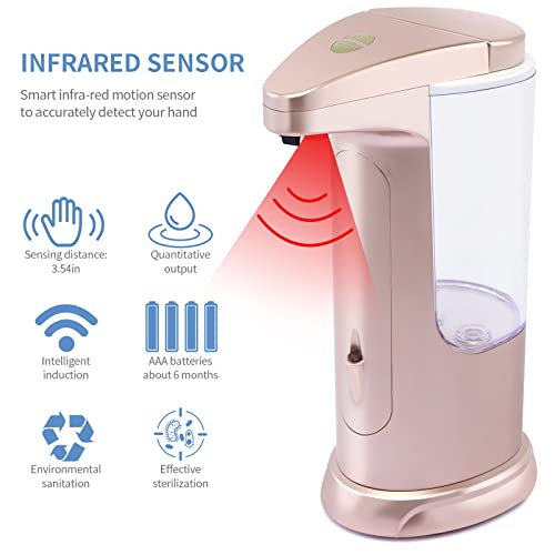 Automatic Liquid Electric Touchless Soap Dispenser w/Adjustable Volume Switches (3 colors) - Pink and Caboodle