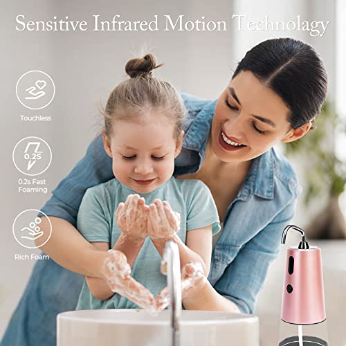 Automatic Soap Dispenser, Touchless Foaming Stainless Steel, Infrared Sensor (2 colors) - Pink and Caboodle
