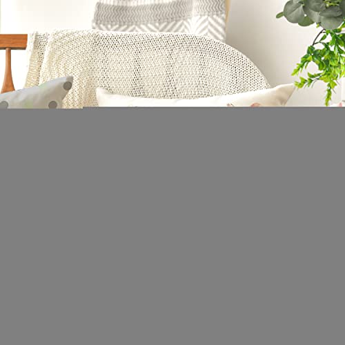 AVOIN colorlife Easter Rabbit Flower Buffalo Plaid Be Hoppy Gray Throw Pillow Cover, 18 x 18 Inch Polka Dot Bird Be Kind Cushion Case Decoration for Sofa Couch Set of 4 - Pink and Caboodle