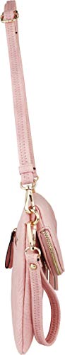 B BRENTANO Fold-Over Envelope Wristlet Clutch Crossbody Bag with Tassel Accents (Pink.) - Pink and Caboodle