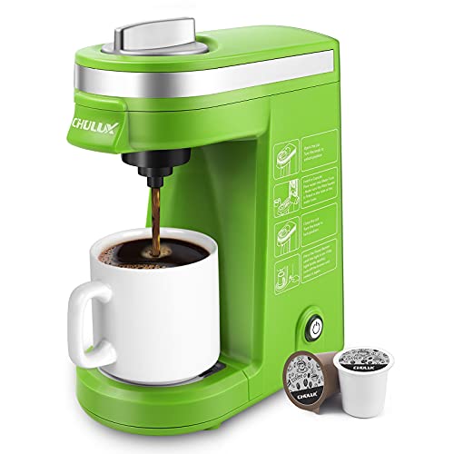 CHULUX Single Serve Coffee Maker with Removable Drip Tray,Green - Pink and Caboodle