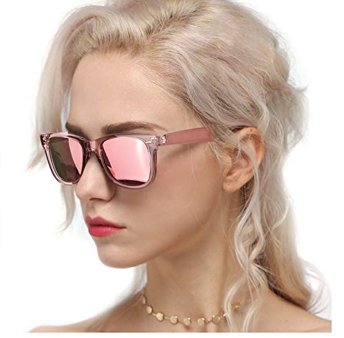 Classic Polarized Driving Anti-Glare 100% UV Protection Women's Pink Sunglasses - Pink and Caboodle