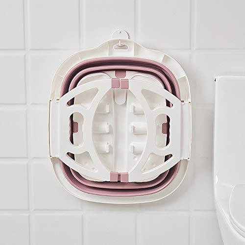 Collapsible Foot Soaking Bath Basin with Foot Callus Remover and Massage Rollers,Foldable Plastic/Rubber Foot Bath Bucket Tub,Pedicure Foot Soak tub Bath(Pink) - Pink and Caboodle