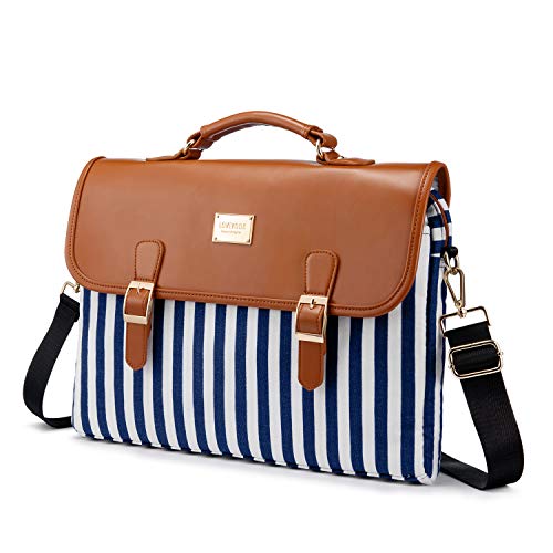 Computer Bag Laptop Bag for Women Cute Laptop Sleeve Case for Work College, Slim-Brown, 15.6-Inch