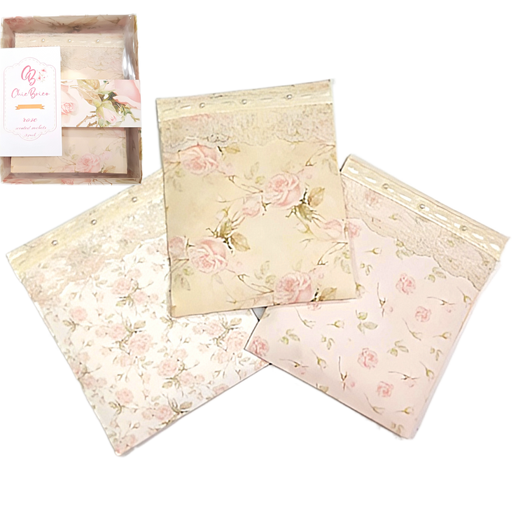 Pearls & Lace Rose Fragrance Scented Drawer & Closet Sachets, Large Size 4